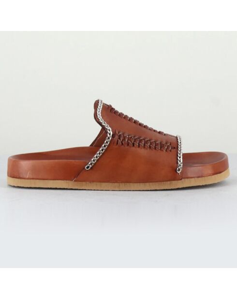 Mules en Cuir Dael camel