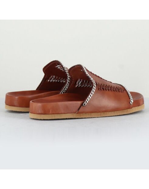 Mules en Cuir Dael camel
