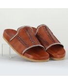 Mules en Cuir Dael camel