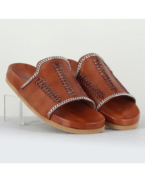 Mules en Cuir Dael camel