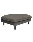 Pouf isak gris anthracite - 90x70x44 cm