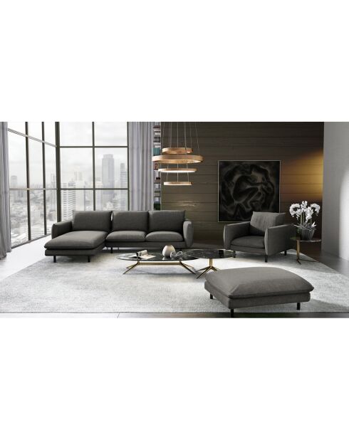 Isak anthrazitgraues linkes Ecksofa - 235x92/160x85 cm