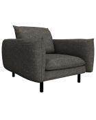 Fauteuil isak gris anthracite - 80x92x85 cm