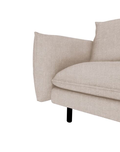 Canapé d'angle gauche isak beige sable - 235x92/160x85 cm