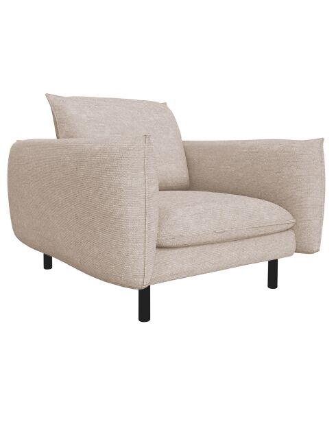 Fauteuil isak beige sable - 80x92x85 cm