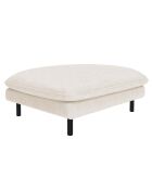 Pouf isak blanc - 90x70x44 cm