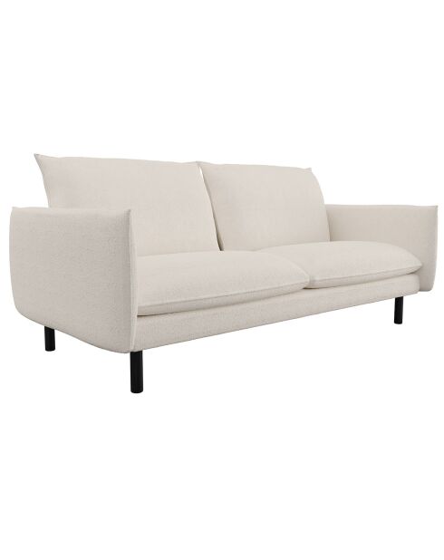 Isak 2-Sitzer-Sofa, cremefarbener lockiger Stoff, 155 x 92 x 85 cm