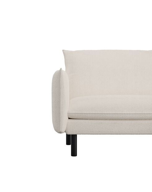 Isak 2-Sitzer-Sofa, cremefarbener lockiger Stoff, 155 x 92 x 85 cm