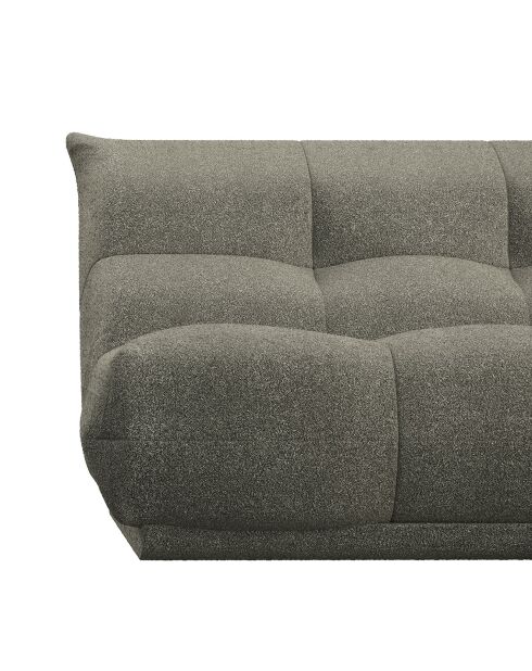 Gezellige 3-zitsbank olijfgroene krulstof - 180x112x80 cm