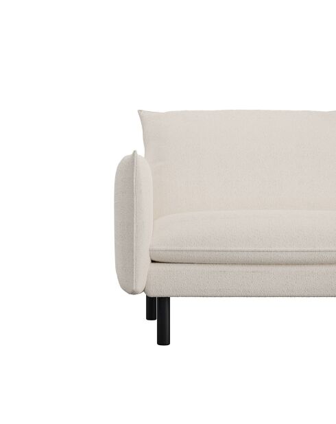 Isak 3-Sitzer-Sofa, cremefarbener lockiger Stoff, 170 x 92 x 85 cm