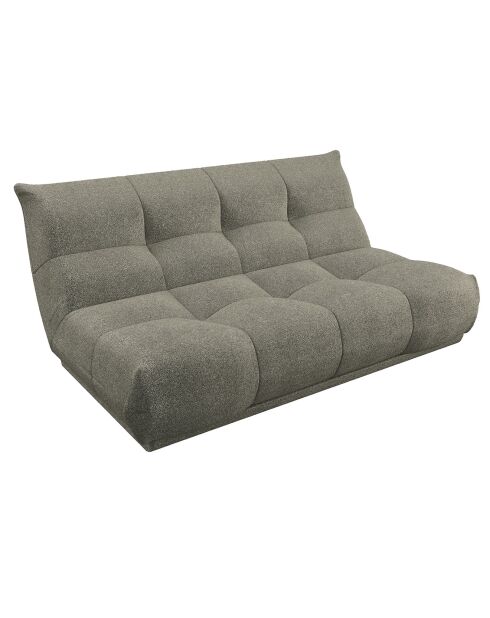 Gezellige 4-zitsbank olijfgroene krulstof - 210x112x80 cm