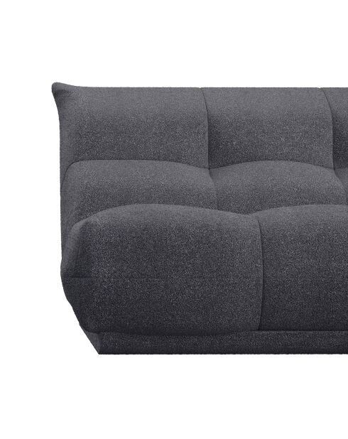 Angle droit ou gauche cozy tissu bouclé anthracite - 285x185x80 cm