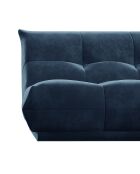 Grand angle droit cozy velours bleu nuit - 315x210x80 cm