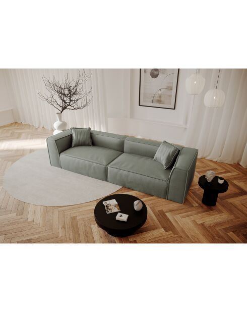 Sofá Rolf de pana caqui de 5 plazas - 280x97x63 cm