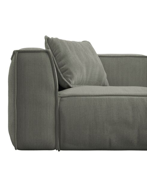 Sofá Rolf de pana caqui de 5 plazas - 280x97x63 cm