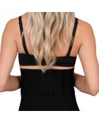 Zwarte oprolbare mantelriem