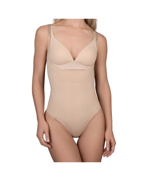 Body Soft touch Open Bust beige