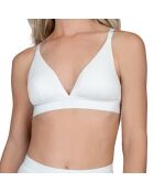 Weißer Triangel-BH mit natürlichen Rippen