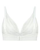 Weißer Triangel-BH mit natürlichen Rippen