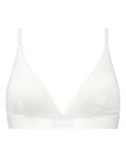 Weißer Triangel-BH mit natürlichen Rippen