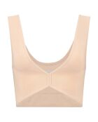 Zacht aanvoelende beige omkeerbare bh