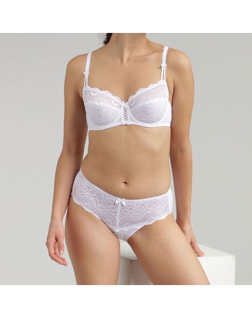 Soutien-gorge balconnet Flower Elegance blanc