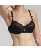 Soutien-gorge balconnet Flower Elegance noir