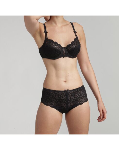 Soutien-gorge balconnet Flower Elegance noir