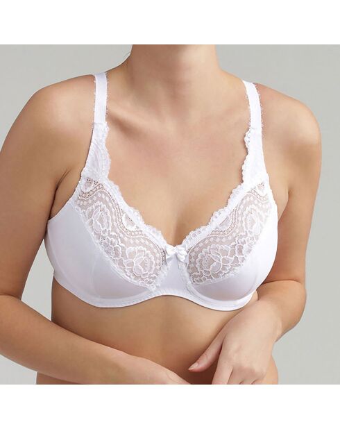 Reggiseno a incastro bianco Flower Elegance