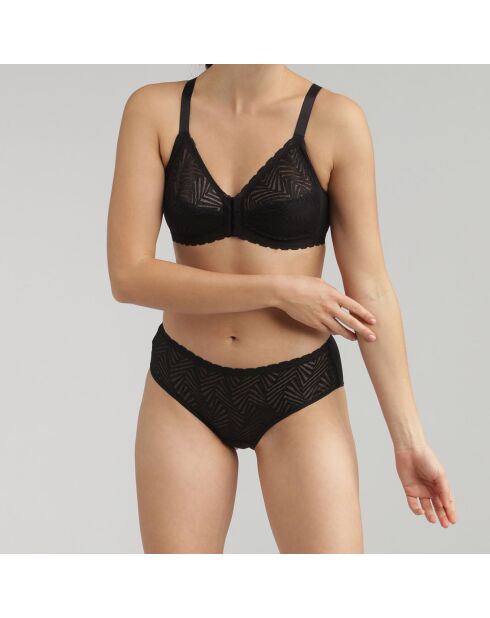 Soutien-gorge ouverture devant sans armatures Ideal Posture noir