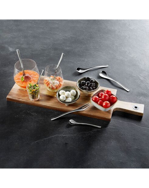 6 Cuillères expresso Festivity grises