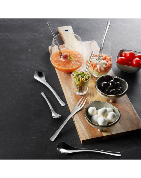 6 Fourchettes à gâteau Festivity grises