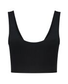 Zwarte, zacht aanvoelende omkeerbare bh