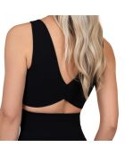 Zwarte, zacht aanvoelende omkeerbare bh