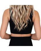 Zwarte, zacht aanvoelende omkeerbare bh