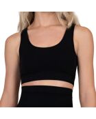 Zwarte, zacht aanvoelende omkeerbare bh