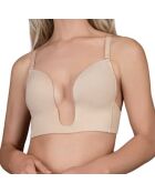 Soutien-gorge plongeant beige