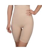 Pantaloncini beige a vita alta morbidi al tatto
