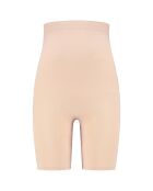 Pantaloncini beige a vita alta morbidi al tatto