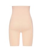 Pantaloncini beige a vita alta morbidi al tatto