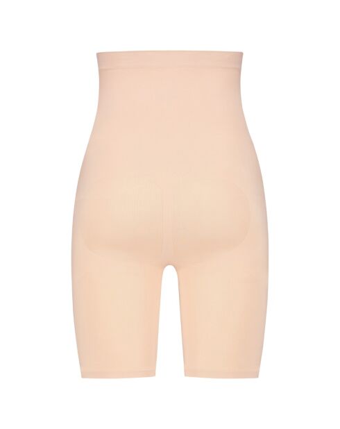 Pantaloncini beige a vita alta morbidi al tatto