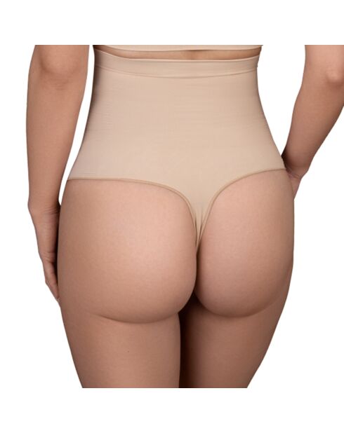 String taille haute Soft touch beige