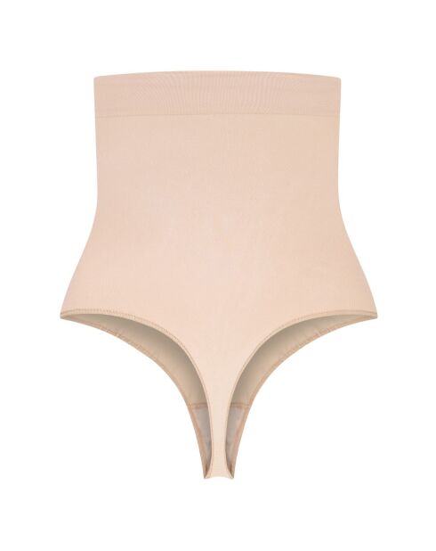 String taille haute Soft touch beige
