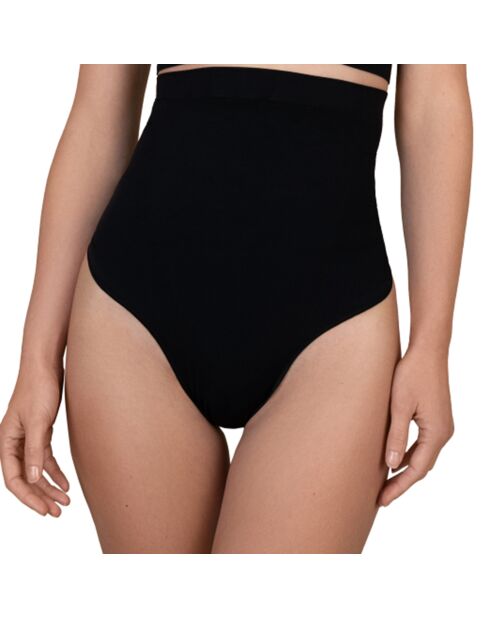 String taille haute Soft touch noir