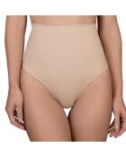 Beiges, weiches Höschen mit hoher Taille