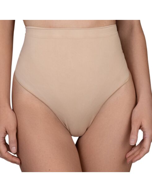 String mi-taille haute Soft touch beige