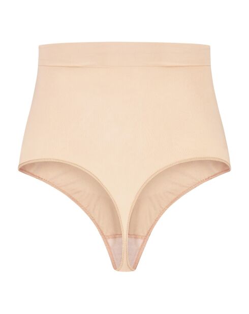 String mi-taille haute Soft touch beige