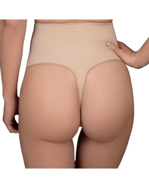 String mi-taille haute Soft touch beige