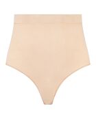 String mi-taille haute Soft touch beige