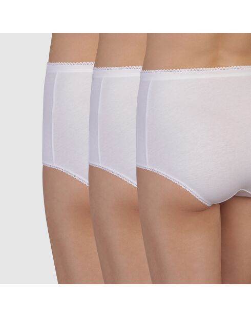3 Weiße Höschen mit hoher Taille